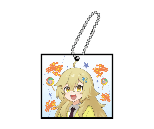 ゆずぽん　904545サイドアクリル よろずや四角アクリルキーホルダー(ゆん)【よろずや学園祭Vol.2