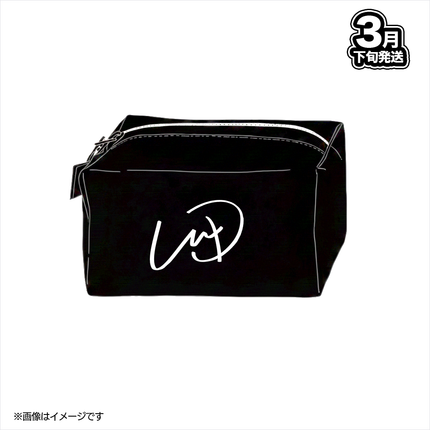 【受注生産/3月下旬発送】十六夜ルクス BIRTHDAY GOODS 2026 スクエアポーチ(ブラック)＜受付期間：～2/15＞