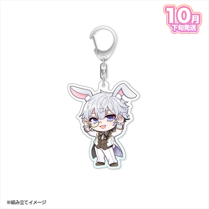 【受注生産/10月下旬発送】鳥籠の国のアリス アクリルキーホルダー(白うさぎver./十六夜ルクス)＜受付期間：～8/30＞