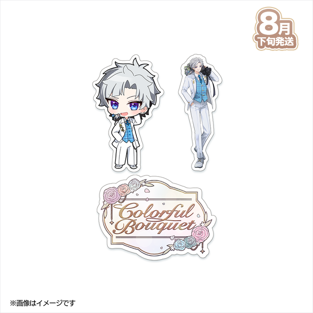 【受注生産/8月下旬発送】歌い手ジューンブライド ✻Colorful Bouquet✻ ステッカーセット(十六夜ルクス)＜受付期間：～6/28＞