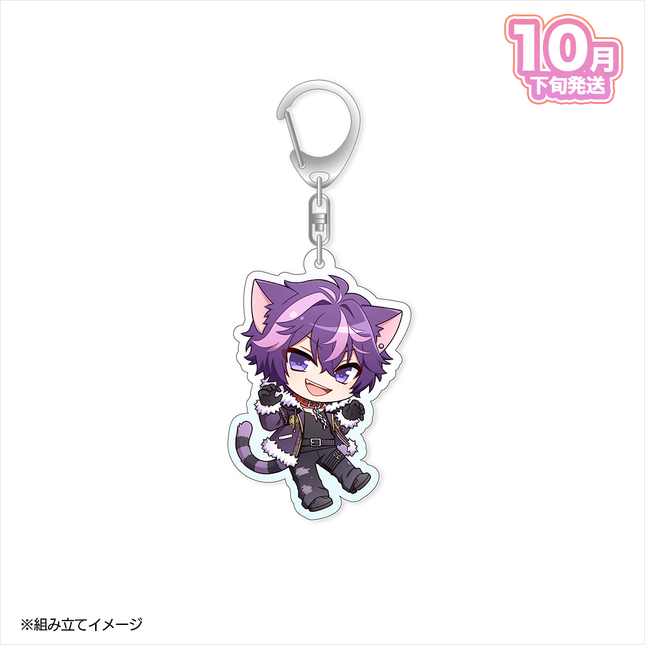 【受注生産/10月下旬発送】鳥籠の国のアリス アクリルキーホルダー(チェシャ猫ver./こあ)＜受付期間：～8/30＞